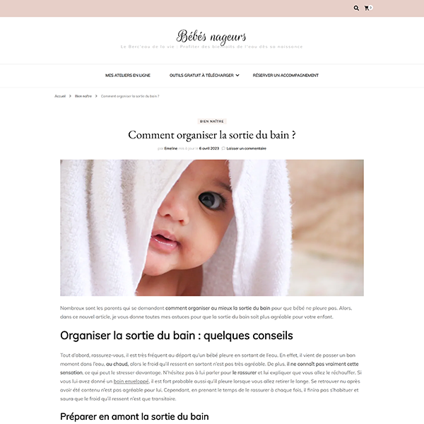 Comment organiser la sortie du bain ?